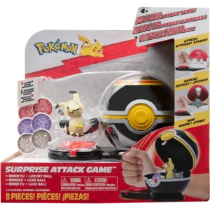 Jazwares Pokemon Surprise Attack Game - Mimikyu & Luxury Ball Battle Figure 6cm (PKW2728)