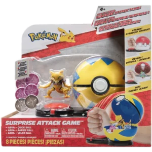 Jazwares Pokemon Surprise Attack Game - Abra & Quick Ball Battle Figure 6cm (PKW2730)