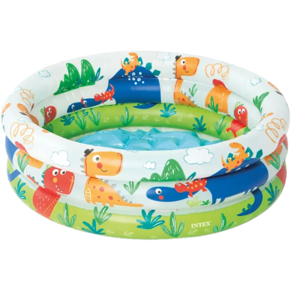 Intex Πισίνα 3-Ring Dino Buddies Baby Pool 61x61x22cm (57106NP)