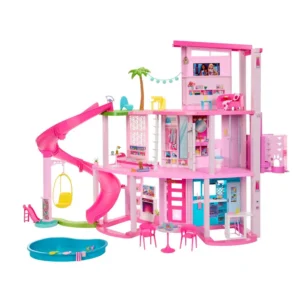 Barbie Dreamhouse, 75+ Pieces, Pool Party Doll House With 3 Story Slide (HMX10)