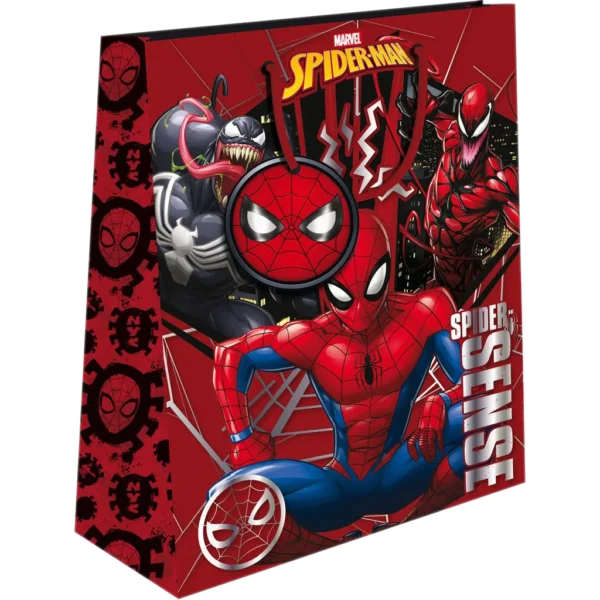 Τσάντα Δώρου Χάρτινη Spiderman με Folie Εκτύπωση 18x11x23cm (0508253)