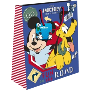 Τσάντα Δώρου Χάρτινη Disney Mickey Mouse με Folie Εκτύπωση 18x11x23cm (0563940)