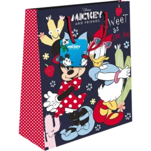 Τσάντα Δώρου Χάρτινη Disney Minnie Mouse με Folie Εκτύπωση 26x12x32cm (0563946)
