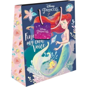 Τσάντα Δώρου Χάρτινη Disney Princess Ariel με Glitter 33x10x45cm (0563950)