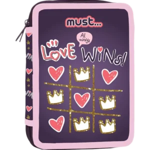 Must Κασετίνα Γεμάτη Διπλή Love Wins 15X5X21cm (0585096)