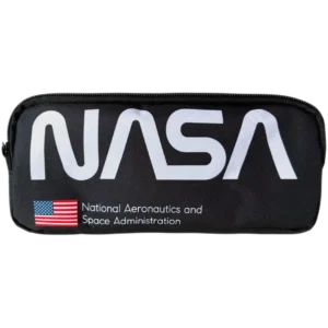 Diakakis Imports Κασετίνα Βαρελάκι NASA Μαύρη με 2 θήκες (0486038)