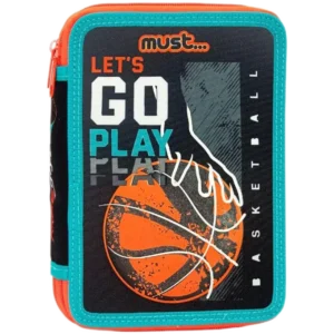 Must Κασετίνα Γεμάτη Διπλή Basketball Lets Go Play 15X5X21cm (0585069)