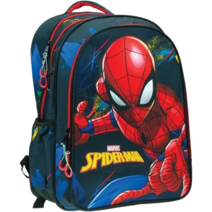 Gim Σακίδιο Δημοτικού Οβάλ Spiderman Blue Net (337-04031)