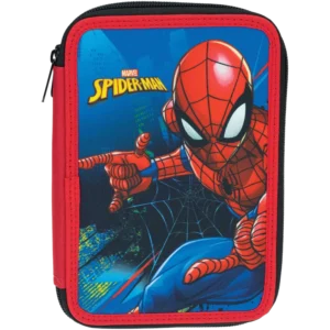 GIM Κασετίνα Γεμάτη Διπλή Spiderman, Blue Net (337-04100)