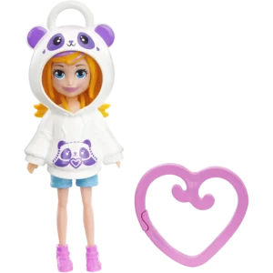 Mattel Polly Pocket™ Hoodie Buddy Friend Clips Doll: Panda (HKW00/HKV98)