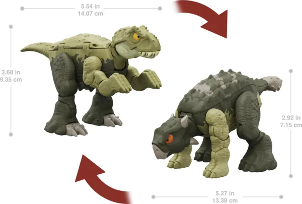 Mattel Jurassic Fierce Changers™, Jurassic World Double Danger™: Tyrannosaurus Rex Ankylosaurus (HLP08/HLP05)