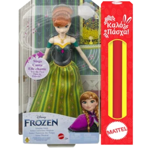 Παιχνιδολαμπάδα Disney Frozen, Κούκλα Anna που Τραγουδάει Αγγλικά (HLW56/HLW54)
