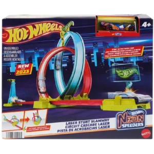 Mattel Hot Wheels® Neon Speeders™ Laser Stunt Slamway (HPC05)