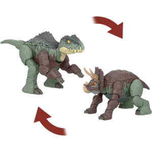 Mattel Jurassic Fierce Changers™, Jurassic World Massive Stretch™: Giganotosaurus Nasutoceratops (HPD34/HPD33)