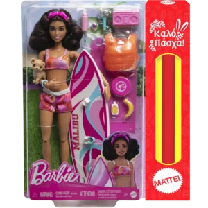Παιχνιδολαμπάδα Barbie® Beach Surfer με Σανίδα Σερφ (HPL69/HPT49)