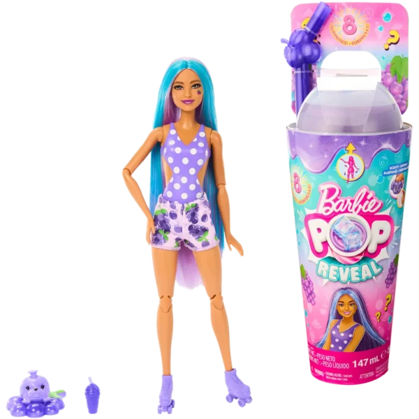 Mattel Barbie® Pop Reveal™ Fruit Series doll: Grape Fizz-Scented (HNW44)