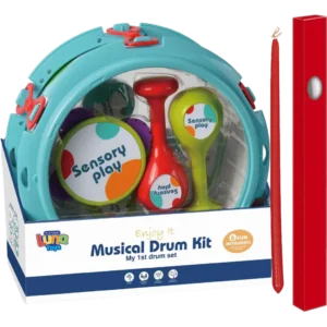 Παιχνιδολαμπάδα Luna Toys Σετ Τύμπανο Μουσικά Όργανα Γαλάζιο (0622387)