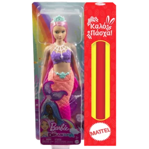 Παιχνιδολαμπάδα Barbie™ Dreamtopia: Curvy, Pink Hair Doll with Pink Ombre Mermaid Tail and Tiara (HGR09/HGR08)