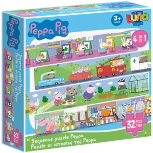 LUNA Toys Παζλ 4x8 τμχ. Φτιάξε Την Ιστορία: Peppa Pig (0482786)
