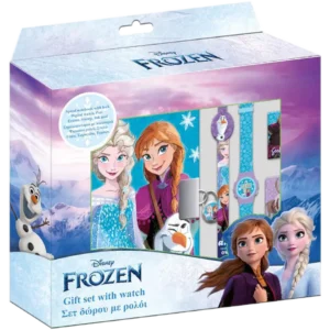 Σετ με Ρολόϊ Disney Frozen με Ημερολόγιο, Ψηφιακό Ρολόϊ, Στυλό, Γόμα & Σφραγίδα (0564009)