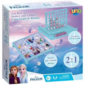 Luna Toys Επιτραπέζιο 2 σε 1: 4 στην Σειρά και Φιδάκι Frozen (0564122)