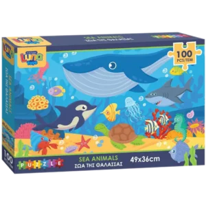 Luna Toys Παζλ 100 κομμάτια Ζώα της Θάλασσας (0622311)