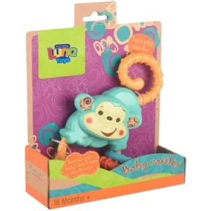 Luna Toys Βρεφική Κουδουνίστρα Μαϊμού (0622370)
