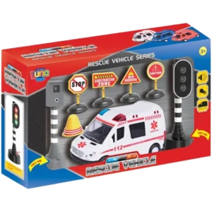 Luna Toys Ασθενοφόρο Όχημα Με Ήχους Και Φως Σετ Με Πινακίδες Κυκλοφορίας (0622464)