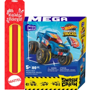 Παιχνιδολαμπάδα Mega™ Hot Wheels® Monster Trucks™ Smash & Crash™: Race Ace™ (HMM49)