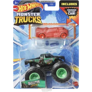Mattel Hot Wheels® Monster Trucks™ Skeleton Crew™ με Αυτοκινητάκι (ΗΚΜ11/GRH81)