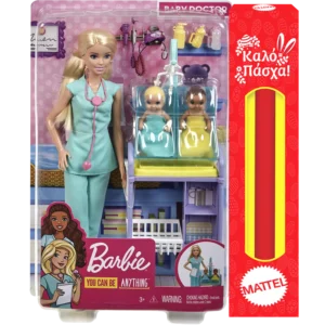 Παιχνιδολαμπάδα Barbie Παιδίατρος (GKH23/DHB63)
