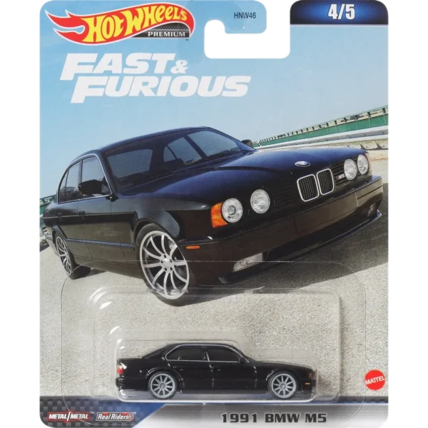 Hot Wheels® Premium™ 1:64, Real Riders™, Fast and Furious - 1991 BMW M5 4/5 (HKD28/HNW46)
