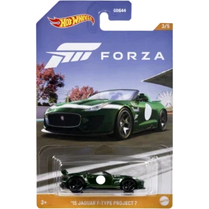 Mattel Hot Wheels® Forza 3/5 Αυτοκινητάκια 1:64 - '15 Jaguar F-Type Project 7 (HLK27/HMV71)