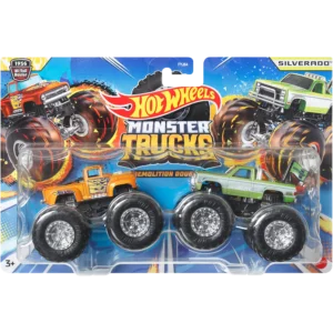 Mattel Hot Wheels® Monster Trucks Demolition Doubles™: 1956 Hi-Tail Hauler™ vs Silverado™ (HWN61/FYJ64)