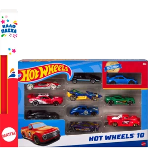 Παιχνιδολαμπάδα Hot Wheels Αυτοκίνητα Σετ των 10 Τεμαχίων (54886)