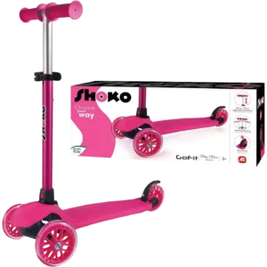 Shoko Παιδικό Πατίνι Go Fit Με 3 Ρόδες Σε Ροζ Χρώμα Για 3+ Χρονών (5004-50515)