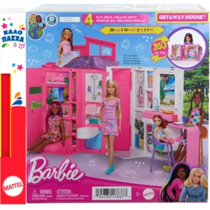 Παιχνιδολαμπάδα Barbie Νέο Σπιτάκι - Βαλιτσάκι, Σετ Με 4 Χώρους Παιχνιδιού Και 11 Αξεσουάρ Διακόσμησης (HRJ76)