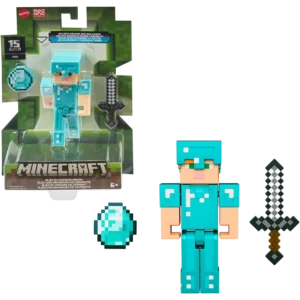 Mattel Minecraft - Φιγούρα Alex In Diamond Armor (HTN09/GTP08)