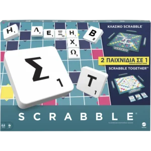 Mattel Scrabble Original, Με Δύο Τρόπους Παιχνιδιού Για 2-4 Παίκτες, Ελληνική Έκδοση (HXW06)